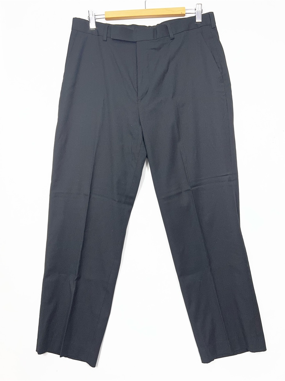 Perry Ellis Black Men's Dress Pants - Classic Tailored Straight Leg